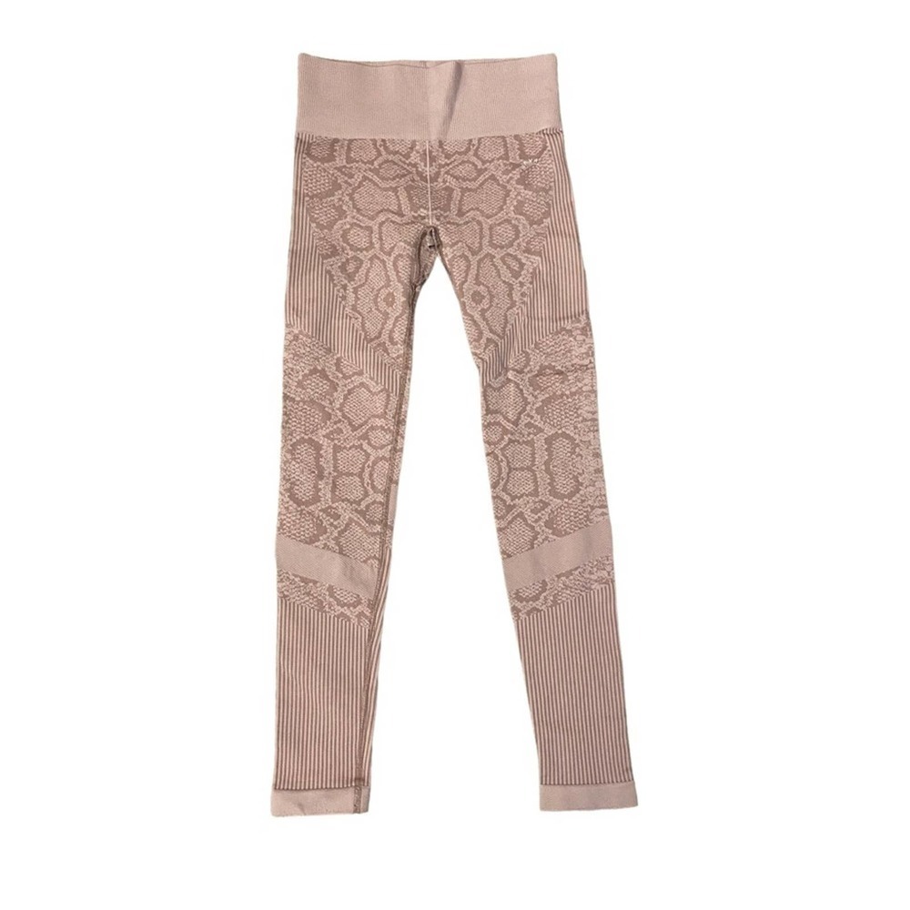 Varley Seamless Legging Animal Leopard Tan Flesh Pink Maeve high Rise Small